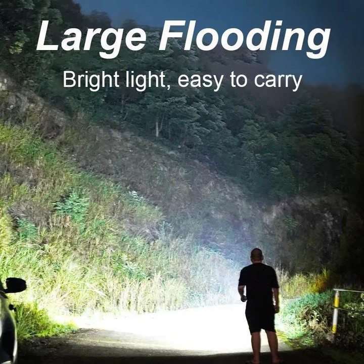 E-SMARTER DC08 Super Bright Floodlight Side Light Rechargeable Mini Flashlight(Black)