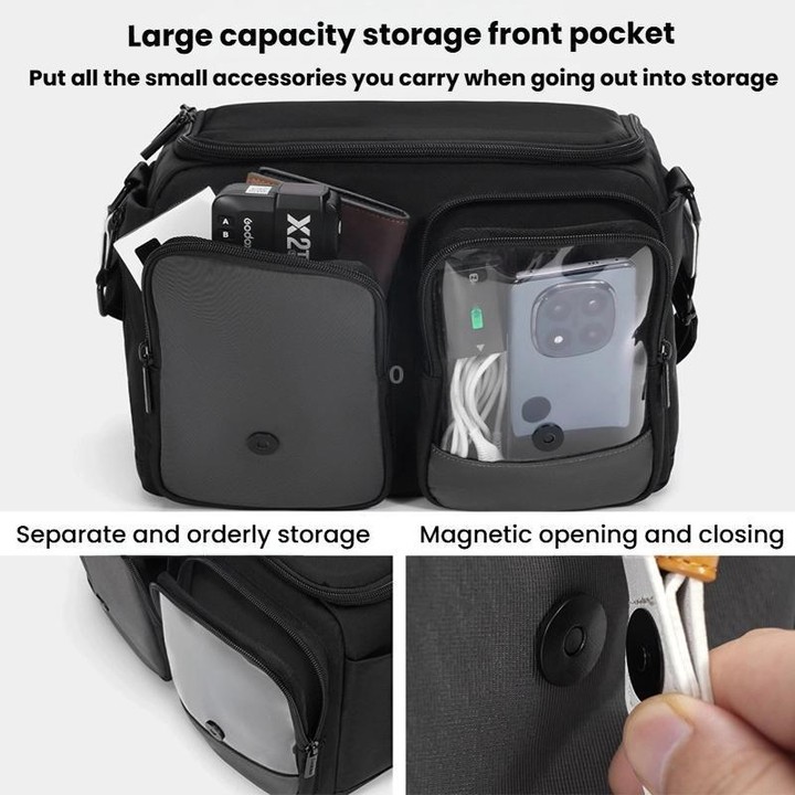Cwatcun D219 Large Single Shoulder Camera Bag Multifunctional Photography Bag