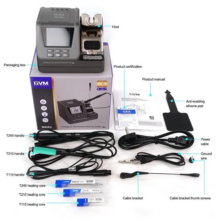 GVM H3 Smart 3 In 1 Electric Welding Station Mainboard Soldering Iron Smartphone Repair Smart Constant Temperature Soldering Iro