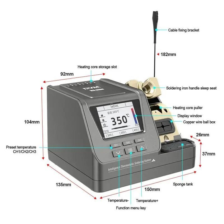 GVM H3 Smart 3 In 1 Electric Welding Station Mainboard Soldering Iron Smartphone Repair Smart Constant Temperature Soldering Iro