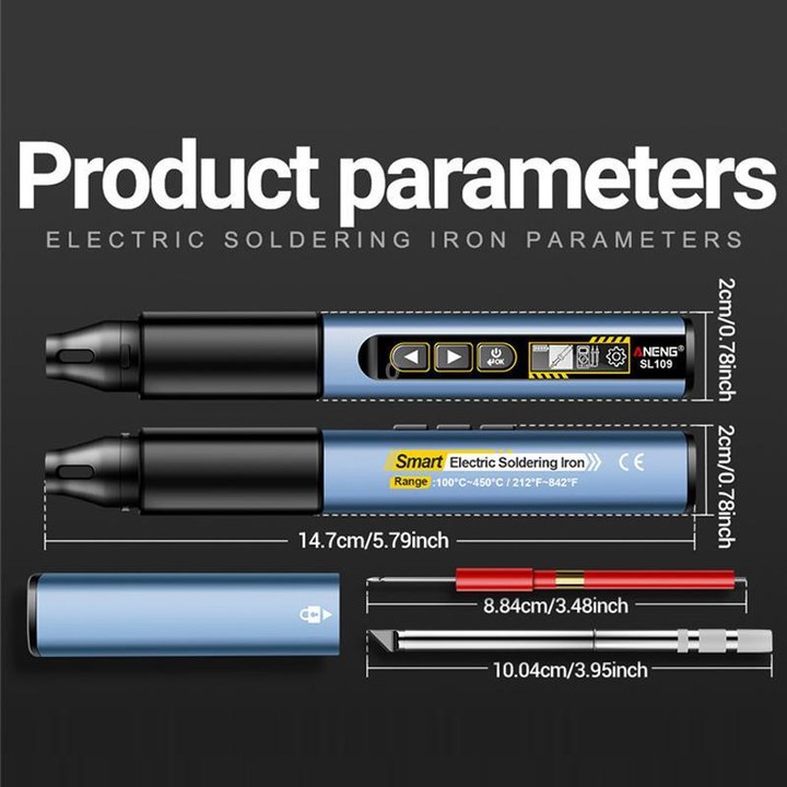 ANENG Portable Internal Heating Soldering Iron With Digital Multimeter(Black)