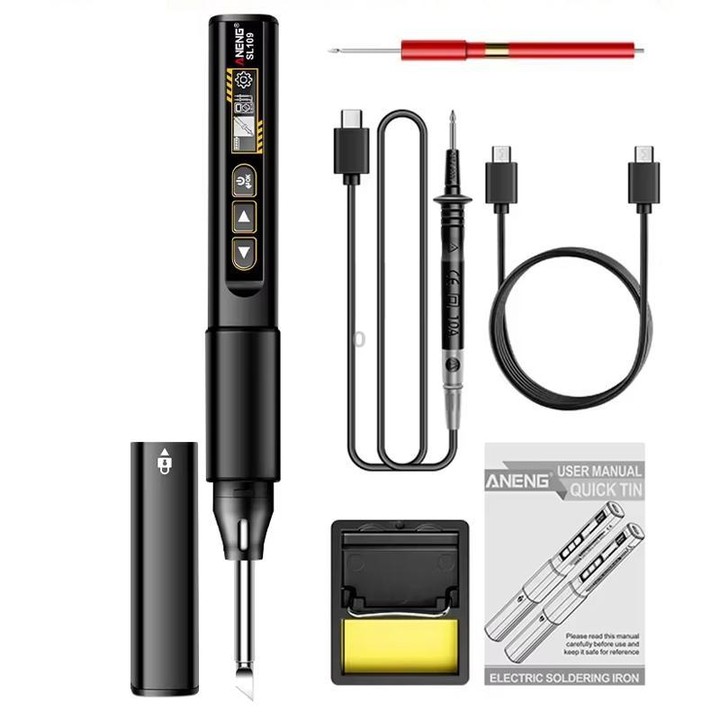 ANENG Portable Internal Heating Soldering Iron With Digital Multimeter(Black)