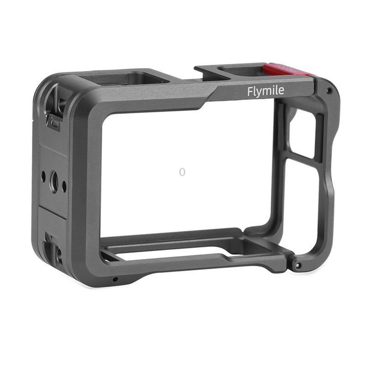 For DJI Action 5 Pro/Action 4/Action 3 Flymile Aluminum Alloy Camera Cage Protective Metal Frame(Metal Color)