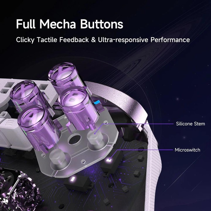 EasySMX D10 Wireless Gaming Controller with Dual-Mode Triggers & TMR Hall Effect Joysticks Charging Dock for PC/Switch/Phone/Ste