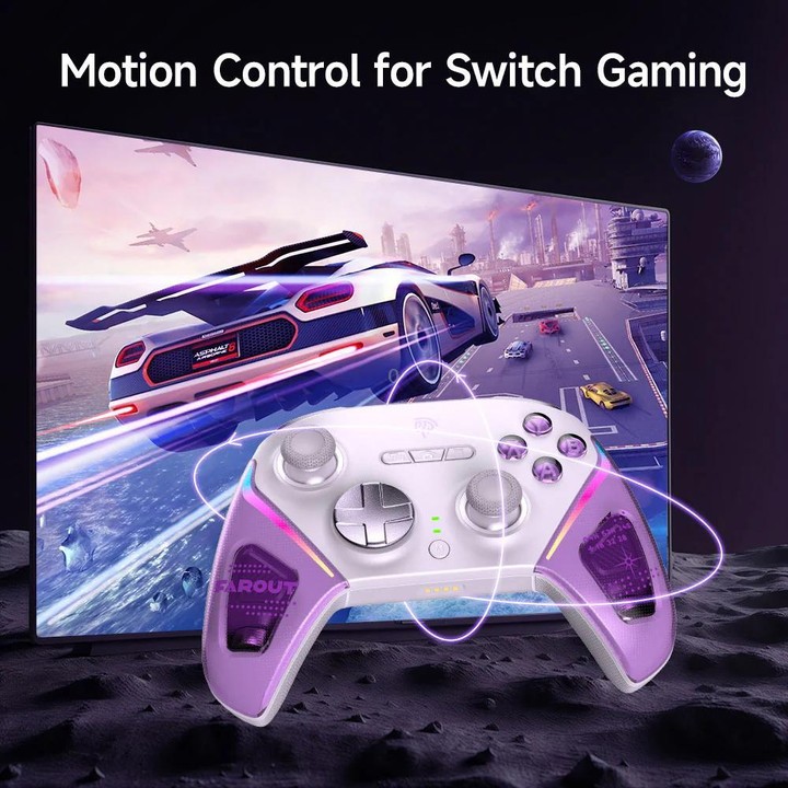EasySMX D10 Wireless Gaming Controller with Dual-Mode Triggers & TMR Hall Effect Joysticks Charging Dock for PC/Switch/Phone/Ste