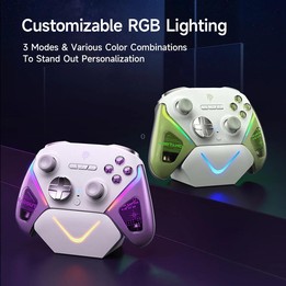 EasySMX D10 Wireless Gaming Controller with Dual-Mode Triggers & TMR Hall Effect Joysticks Charging Dock for PC/Switch/Phone/Ste