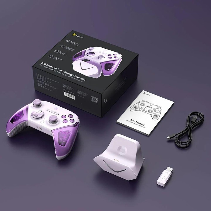 EasySMX D10 Wireless Gaming Controller with Dual-Mode Triggers & TMR Hall Effect Joysticks Charging Dock for PC/Switch/Phone/Ste