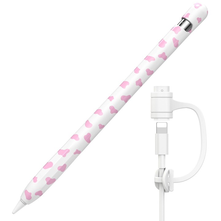 For Apple Pencil 1 AhaStyle PT93CW Silicone Protective Case(Pink)