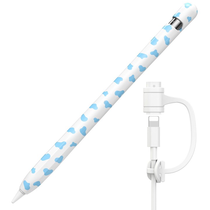 For Apple Pencil 1 AhaStyle PT93CW Silicone Protective Case(Blue)