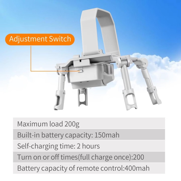 For DJI Mini 3 Pro / Mini 3 Drone YX Airdrop System Rechargeable Thrower Load 200g(Light Gray)