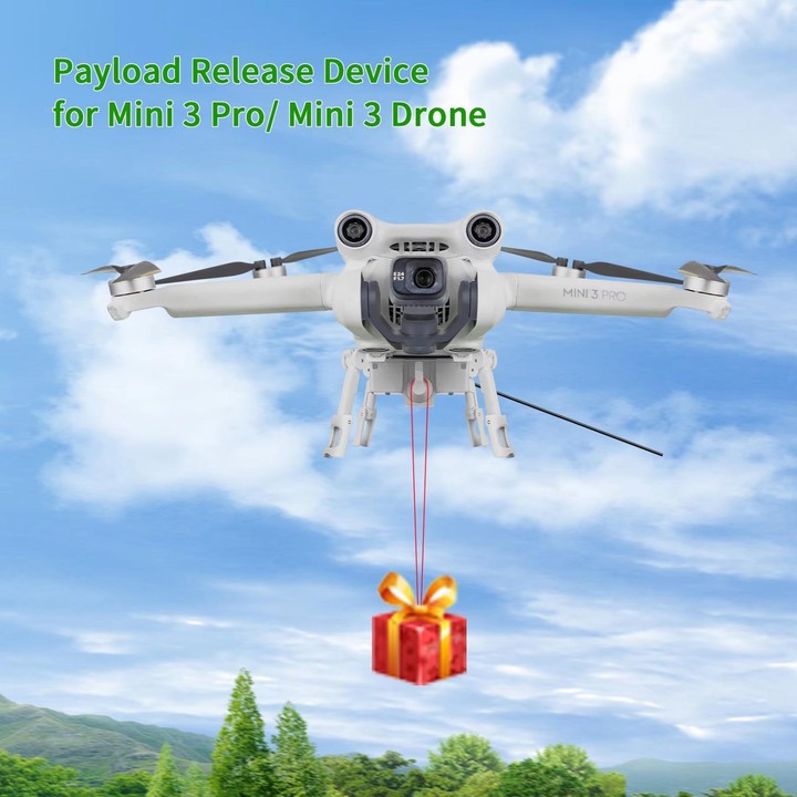 For DJI Mini 3 Pro / Mini 3 Drone YX Airdrop System Rechargeable Thrower Load 200g(Light Gray)