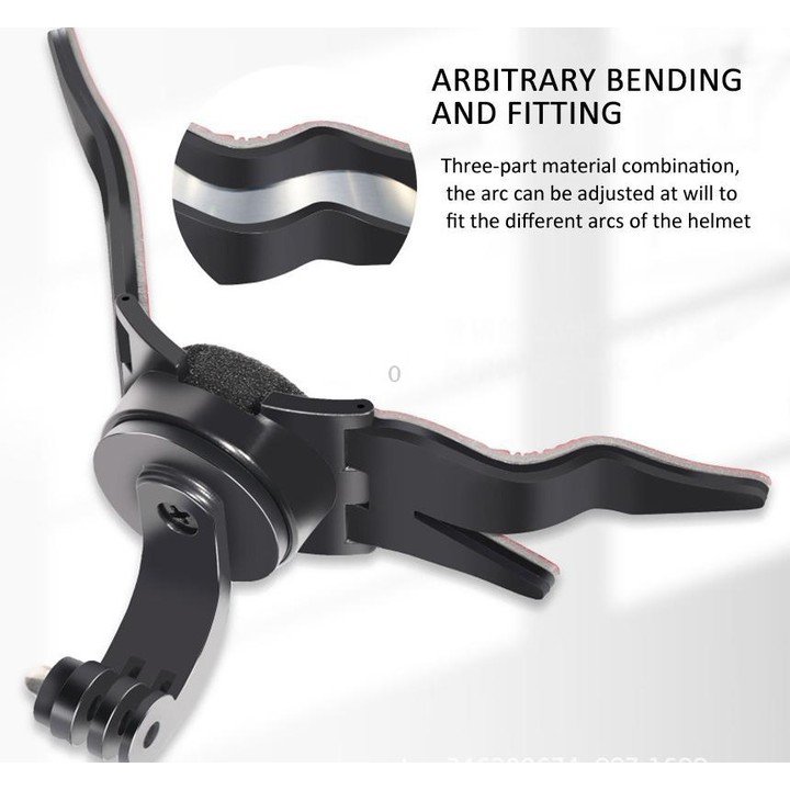 360-degree Rotatable Helmet Chin Mount for GoPro HERO/Insta360/DJI Osmo Action POV Camera Mount