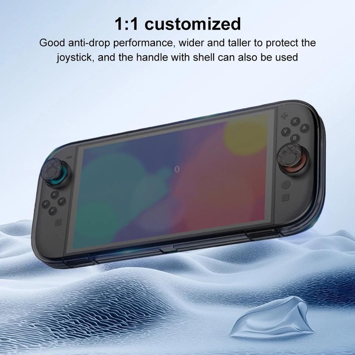 For Nintendo Switch 2 Console Crystal Storage Case Organizer Anti-Scratch Travel Box With 14 Game Card Slots(Clear Black)