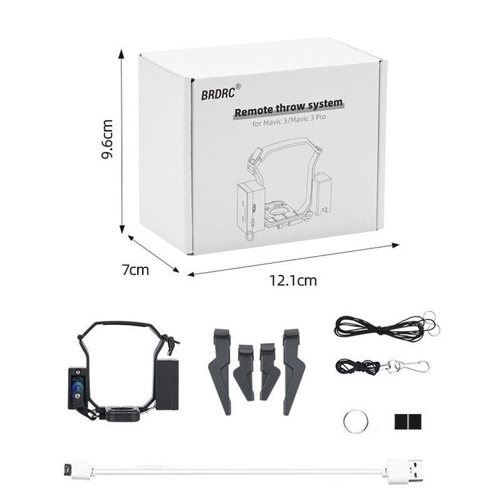 For DJI MAVIC 3/3 PRO BRDRC Drone Aerial Thrower(Dark Gray)