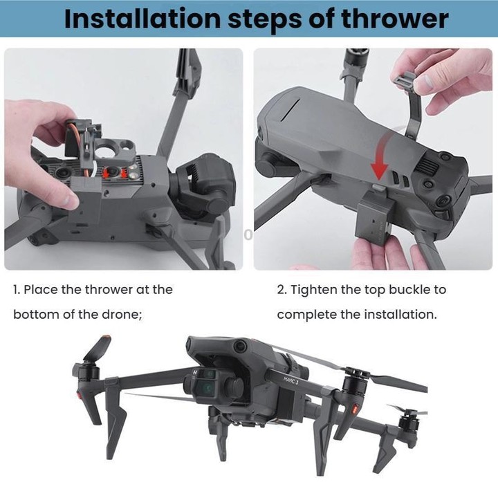 For DJI MAVIC 3/3 PRO BRDRC Drone Aerial Thrower(Dark Gray)