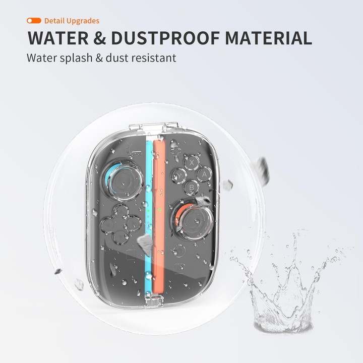 For Nintendo Switch 2 Joy-Con Controllers Crystal Clear Hard Case with 6 Game Card Storage Slots