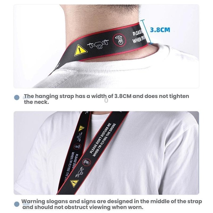 For DJI MINI 4 PRO/Mavic 3/AIR 3/NEO BRDRC Remote Control Widened Lanyard(Red Edge)