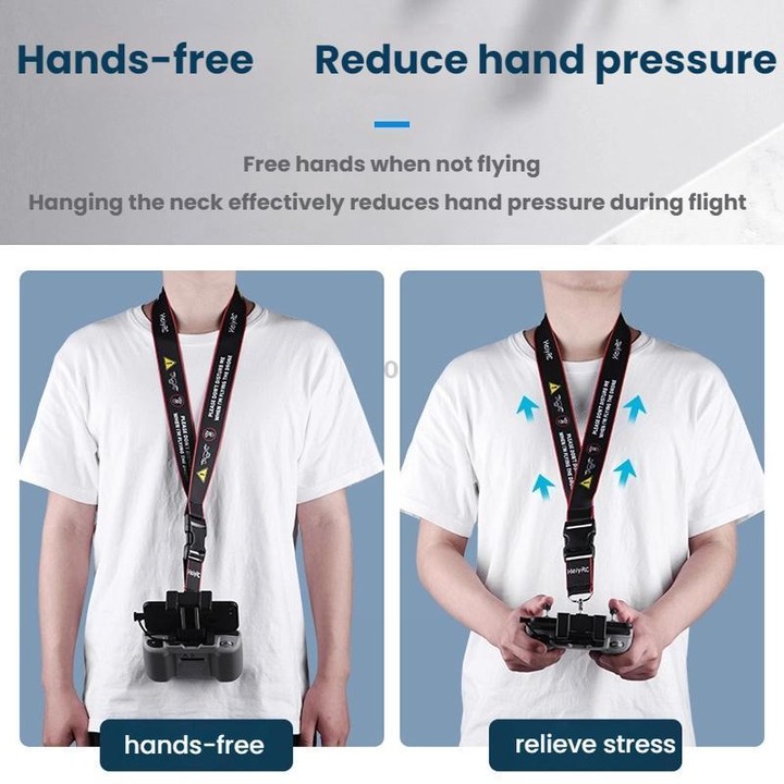 For DJI MINI 4 PRO/Mavic 3/AIR 3/NEO BRDRC Remote Control Widened Lanyard(Red Edge)