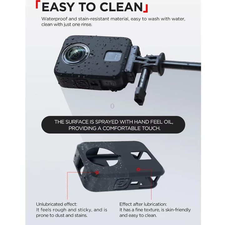 For DJI Osmo 360 CYNOVA Silicone Case Anti-Scratch Shockproof Full Body Protective Cover(Black)