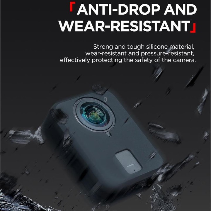 For DJI Osmo 360 CYNOVA Silicone Case Anti-Scratch Shockproof Full Body Protective Cover(Black)