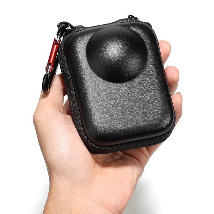 For DJI Osmo 360 Carrying Case EVA Hard Shell Protective Bag with Carabiner Clip(Black)