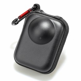 For DJI Osmo 360 Carrying Case EVA Hard Shell Protective Bag with Carabiner Clip(Black)