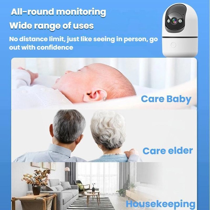 10Moons Indoor 4G Network Camera Home Remote Mobile Wireless HD Monitor(No Memory Card)