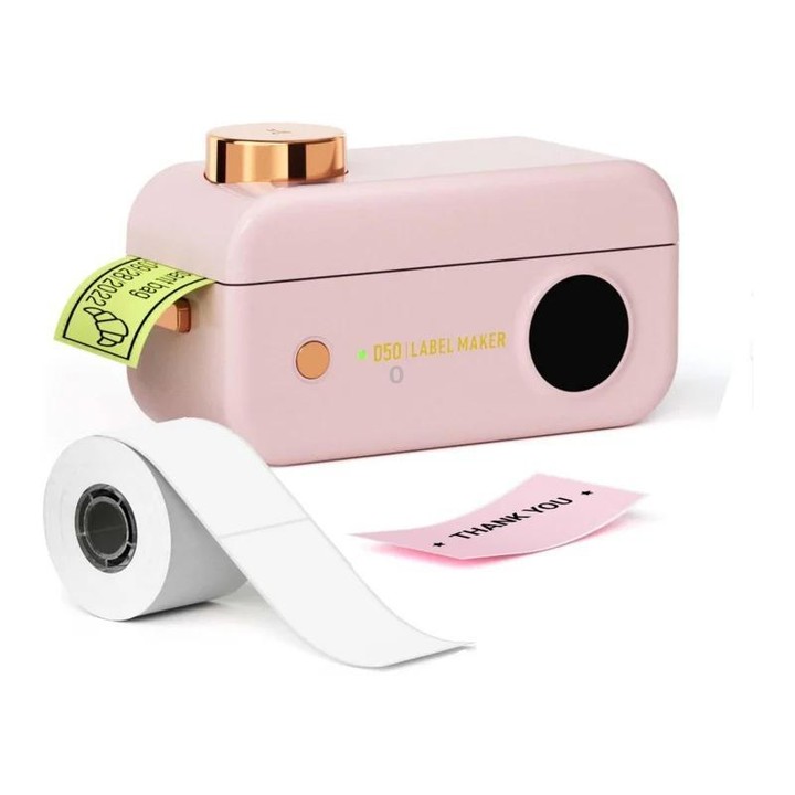Phomemo D50 Large Home Label Maker Thermal Label Printer For 16/20/24mm Labels(Pink)