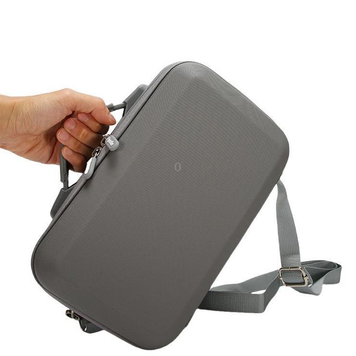 For DJI Osmo 360 Adventure Combo Flymile PU Leather Shoulder Bag Waterproof Crossbody Sling Bag(Gray)