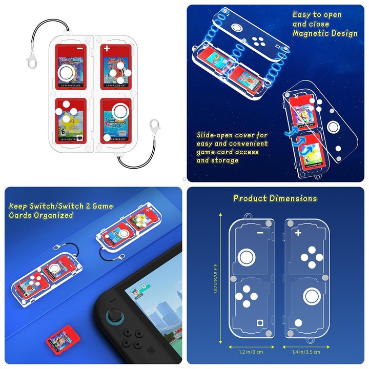 For Nintendo Switch 2 JYS 5-in-1 Crystal Case Full Protection Set Includes Console Shell, Joy-con & Pro Controller Cover, Facepl