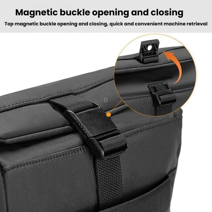 Cwatcun D198 Small Expandable Single Shoulder Camera Bag Waterproof Multi-Function Camera Bag(Black)