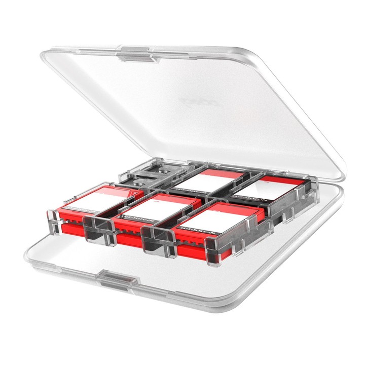 ipega Crystal Game Card Case For Nintendo Switch 2/Switch with 12 Game Card Slots Secure Locking Design