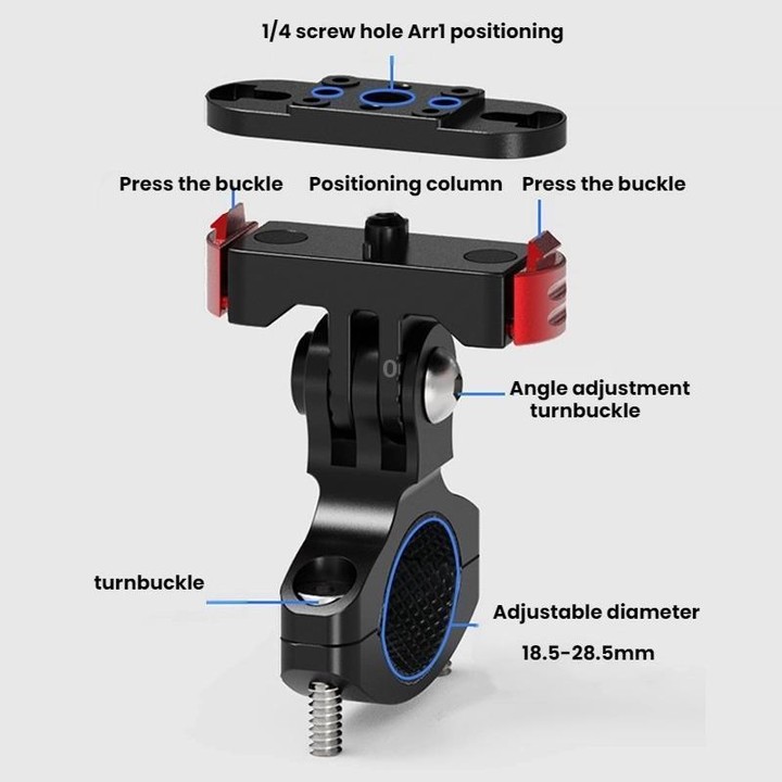 Action Camera Magnetic Quick Release Bike Mount, For GoPro HERO13 Black /12 Black /11 Black/10 Black/9 Black/8 Black, Spec: 180