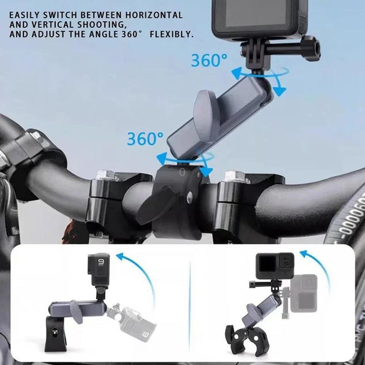 For GoPro / DJI / Insta 360 Action Cameras Cycling Bracket Bike Motorcycle Handlebar Mount, Spec: With 15cm Extension Rod