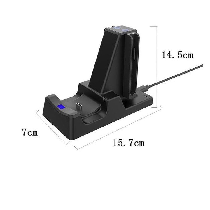 For Nintendo Switch 2 Joy-Con & Pro Controller 3-in-1 Charging Dock Storage Holder with LED Indicators
