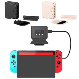 For Nintendo Switch 2 / Switch Console Exhaust Radiator With Temperature Display data(Black)