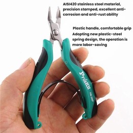 ProsKit PM-396 Stainless Steel Diagonal Pliers Precision Electronic Side Cutting Pliers(Green)