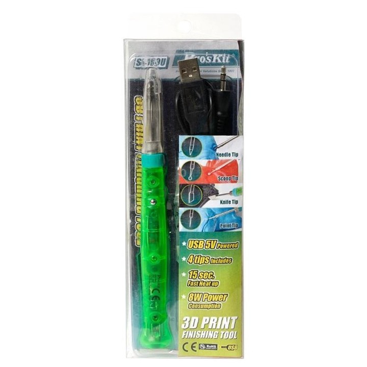 ProsKit SI-169U 3D Printing Repair Soldering Iron Set Mini Portable USB Soldering Iron Pen(Green)