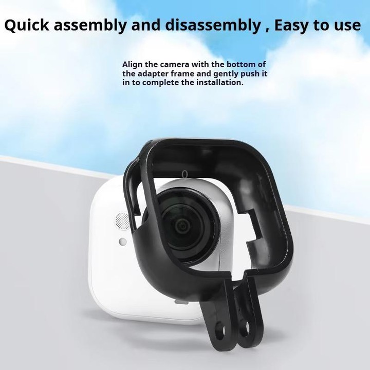 For Insta360 GO Ultra Camera PC Frame Mount Protective Housing Case(Black)