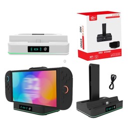For Nintendo Switch 2 & Joy-Con Controllers KJH Charging Dock With Ambient Lighting(Black)