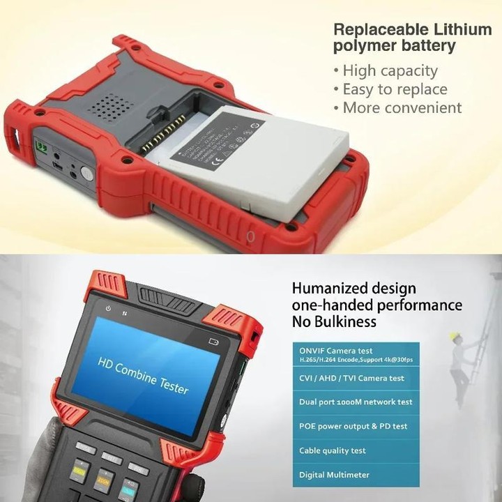 DT-T73 4 inch Engineering Tester Video Surveillance Tester AU Plug