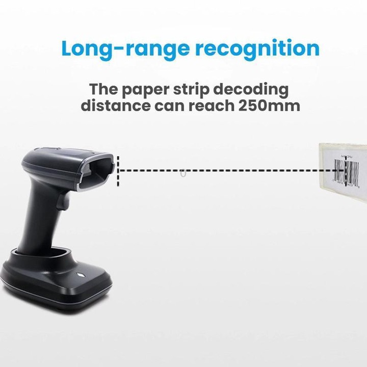 Long-range Wireless QR Code Barcode Scanner With Base, Specification: Single 2.4G