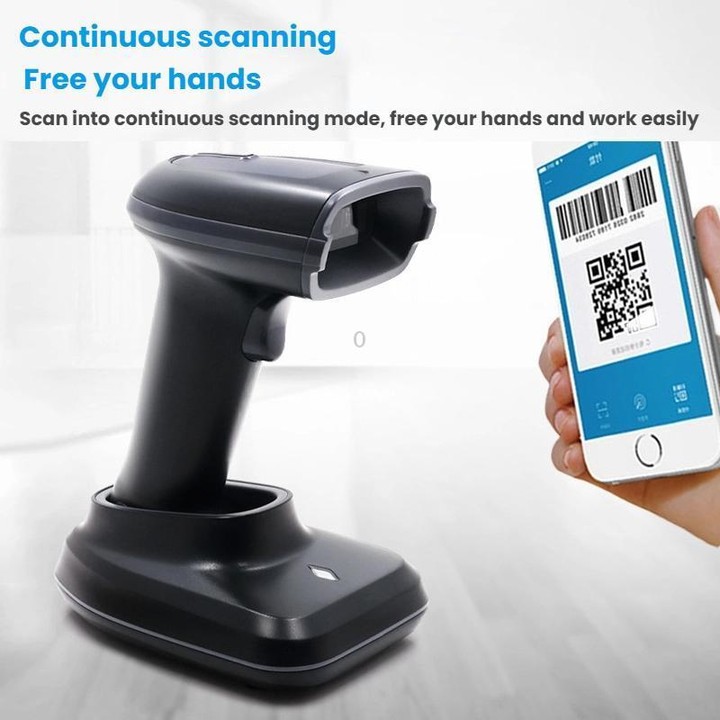 Long-range Wireless QR Code Barcode Scanner With Base, Specification: Single 2.4G