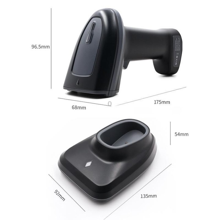 Long-range Wireless QR Code Barcode Scanner With Base, Specification: 2.4G + Bluetooth