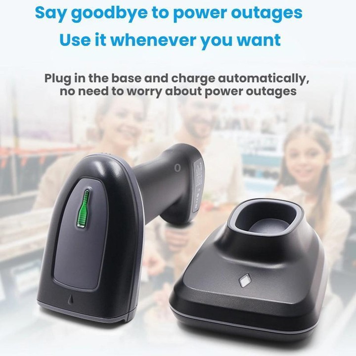Long-range Wireless QR Code Barcode Scanner With Base, Specification: 2.4G + Bluetooth