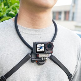 Flymile Magnetic Quick-Release Neck Mount for Action Cameras POV Chest Harness for Hands-Free Recording(Black)