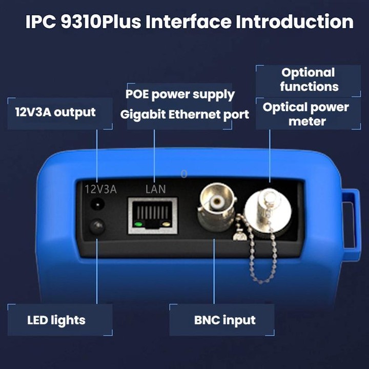 IPC9310Plus-N 4.5 Inch Engineering Tester Network Analog Coaxial Video Surveillance Tester EU Plug
