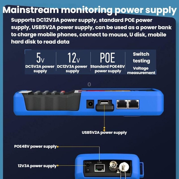 IPC9310Plus-N 4.5 Inch Engineering Tester Network Analog Coaxial Video Surveillance Tester UK Plug