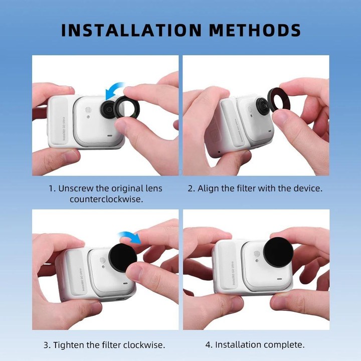 For Insta360 Go Ultra BRDRC Lens Filter Camera Accessories, Spec: UV