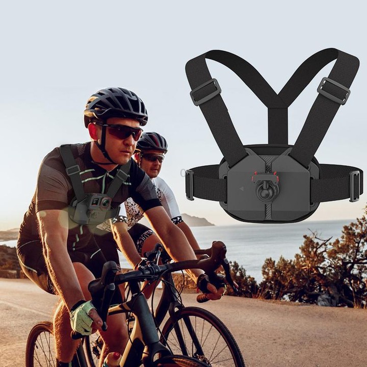 Universal Magnetic Quick-Release Chest Mount Harness For Action Cameras POV Hands-Free Recording(Black)